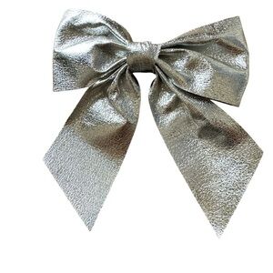 Silver Hair Bow